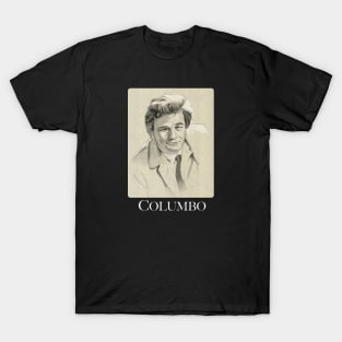 Columbo Portrait Drawing T-Shirt